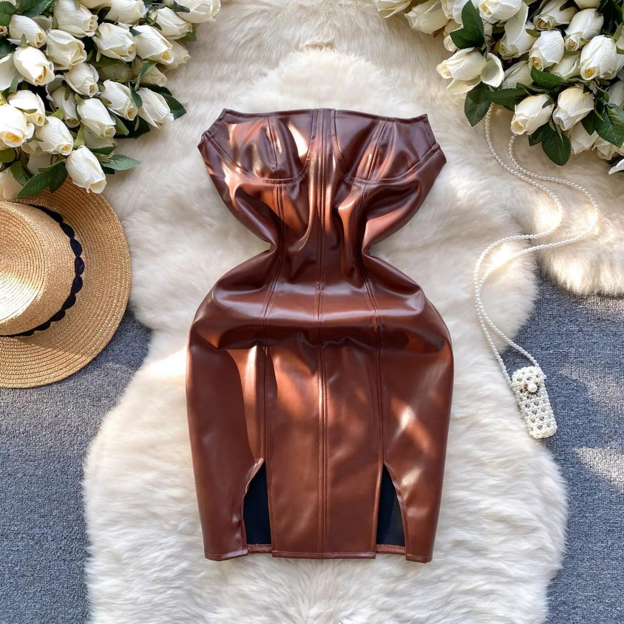 revolve brown halter dress Zahra | Chocolate Halter-Neck Ruched Mini With Ruffle Hem Cocktail Attire Cowgirl Dresses V Neck Prom Dresses The piece everyone is Color:Garden Flora Jacquard Pink
